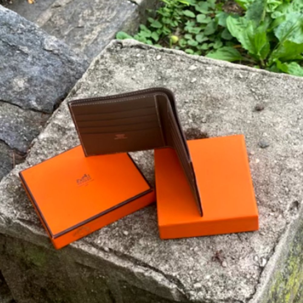 Hermes Brown Leather Wallet